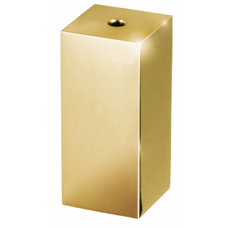Furniture leg stainless steel DISTANZ CUBE 70 stainless steel polished brass