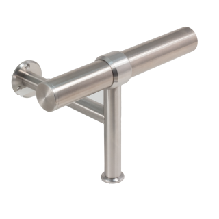 PEDA foot rail holder for foot rail H=170, satin stainless steel