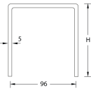 Unterteilungsbügel "ARCHIV B" H=115 mm, Edelstahl matt