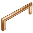 Furniture handle Straight-Line 128 mm D=12 mm polished stainless steel bronze