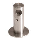 Mounting base S10 front, polished stainless steel