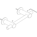 Handle bar 10 mm, L=101-200 mm, matt stainless steel