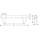 Möbelgriff Bohrabstand verstellbar Edelstahl Relix 488 mm Edelstahl poliert