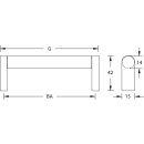Furniture handle stainless steel matt High-Line 96 mm