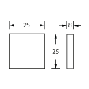 Möbelknopf Edelstahl Flat-Line V8K quadratisch Edelstahl matt