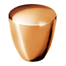 Möbelknopf Konvex E D=25 mm Edelstahl Bronze poliert