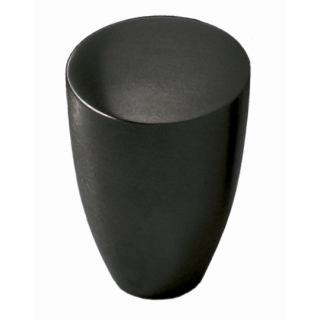 Möbelknopf Konvex E D=25 mm Edelstahl schwarz Carbon matt