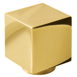 Möbelknopf Edelstahl Cube K 15 x 15 x 15 mm PVD Messing poliert