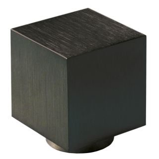 Möbelknopf Edelstahl Cube K 20 x 20 x 20 mm PVD schwarz carbon matt