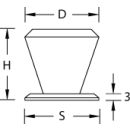 Möbelknopf Edelstahl Retro-Line 8 D=20 mm Edelstahl poliert