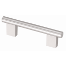 Design furniture handle "TRI-LINE" BA:128 mm, aluminum silver