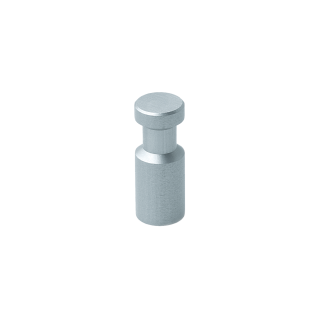 Furniture knob "Spin-Alu" D: 12 mm, silver anodized