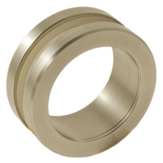 Sliding door handle for glass Ronda O 65 mm 8 mm matt nickel-plated brass