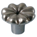 Furniture knob country house FLOWER 26 mm white bronze