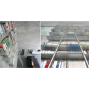 Stainless steel library ladder SL 6040 TANGENS KLASSIK