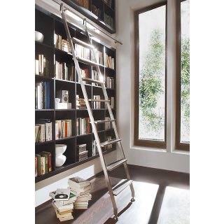 Library ladder Stainless steel hook-on ladder SL 6005 Accent