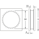 Schiebetürgriff für Glas Cube GLM 6 80 x 80 mm Edelstahl poliert