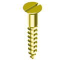 Wood screw DIN 97, countersunk head with slot 3.0 x 16 mm Carbon