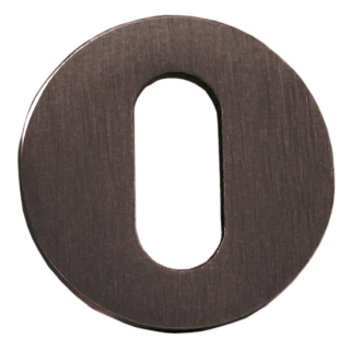 Schlüsselschild Plain oval Ø 26 mm Carbon