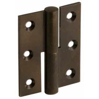 Furniture hinge brass series 300 NK 50 mm straight roll 8 mm right brass browned