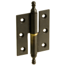 Furniture hinge brass series 301 with decorative head 50 mm offset B 8 mm left brass antique brown