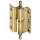 Furniture hinge brass series 301 with decorative head 50 mm offset 7.5 6 mm left polished brass