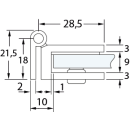 Glass door hinge GS4 / GS5 Brass without glass processing