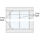 Glass door pivot hinge GS 8 stainless steel UV bonding