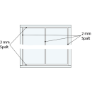 Glass door pivot hinge GS 16 stainless steel UV bonding
