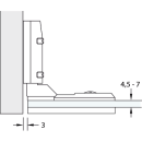 Glass door hinge GS 13 with glass processing