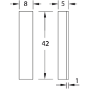 Unterfurniermagnetsystem, Hartferrit System 1: 42 mm