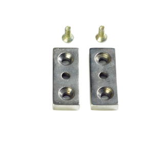 Screw-on plates for towel rail ESSENCE brass Old Silver