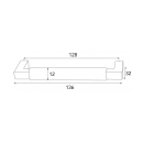 Furniture handle Zermatt black steel
