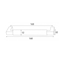 Furniture handle Zermatt black steel