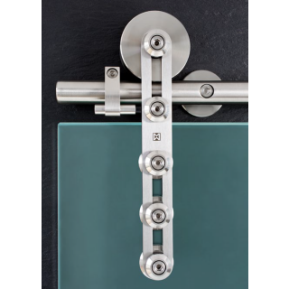 Classic stainless steel sliding door fitting