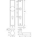 Schutzbeschlag Bauhaus Modell 2170 Messing