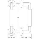 Door handle push handle Bauhaus brass model TG 1597