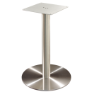 Tischgestell Edelstahl COLUM R für Holztischplatte für Couchtisch (450 mm) Ø 500 mm Edelstahl matt