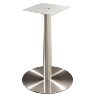 Tischgestell Edelstahl COLUM R für Holztischplatte für Sitztisch (720 mm) Ø 800 mm Edelstahl matt
