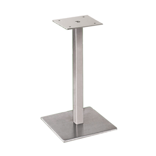 Tischgestell Edelstahl COLUM Q für Holztischplatte für Couchtisch (450 mm) 500 x 500 mm verchromt