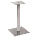 Tischgestell Edelstahl COLUM Q für Holztischplatte für Couchtisch (450 mm) 800 x 800 mm weißaluminium (RAL 9006)