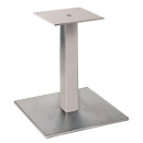 Tischgestell Edelstahl COLUM Q für Glastischplatte für Couchtisch (450 mm) 800 x 800 mm weißaluminium (RAL 9006)