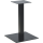 Table frame stainless steel COLUM Q for glass table top for seat table (720 mm) 800 x 800 mm black (RAL 9005)