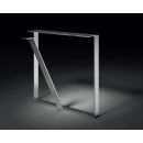 Skid system for freestanding table high-gloss chrome-plated