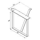 Skid system for freestanding table matt stainless steel