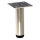 Furniture leg PICO 50 mm polished stainless steel not height-adjustable (black plastic)
