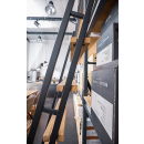 Library ladder Stainless steel extension ladder SL 6022 Industrial ladder