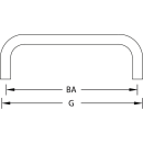 Möbelgriff Edelstahl Bügel 109 auf Maß BA bis 150 mm D=8 mm