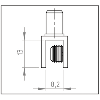 Glastür-Zapfenband GZ2 Messing ohne Glasbearbeitung (Paar)