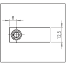 Glass door pivot hinge GZ2 brass without glass processing (pair)